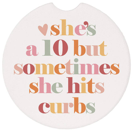 She Hits Curbs - Car Coasters