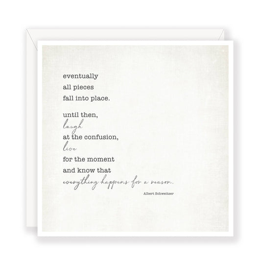 'Eventually' (square) greeting card