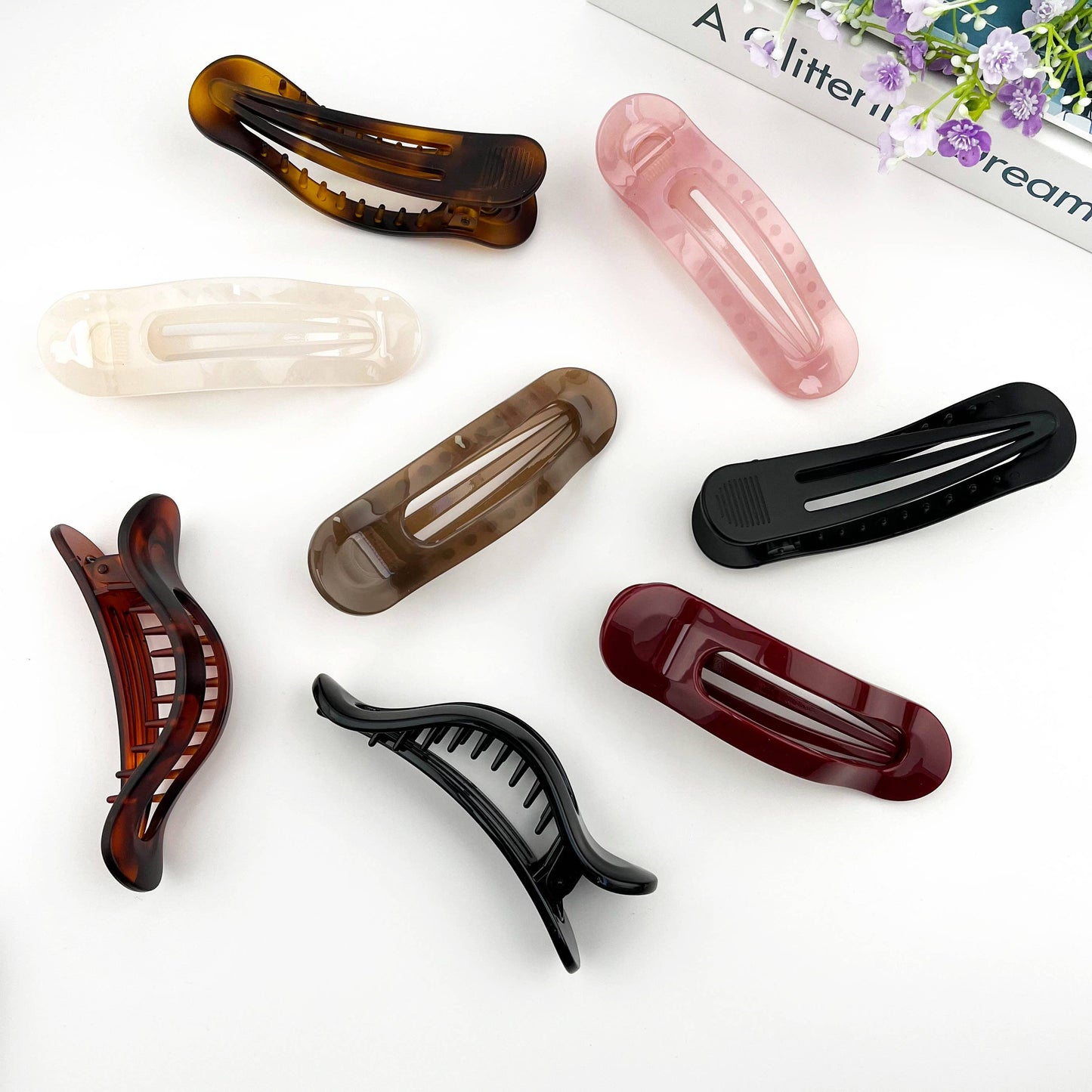 Classic Flat Rectangle Hair Clips