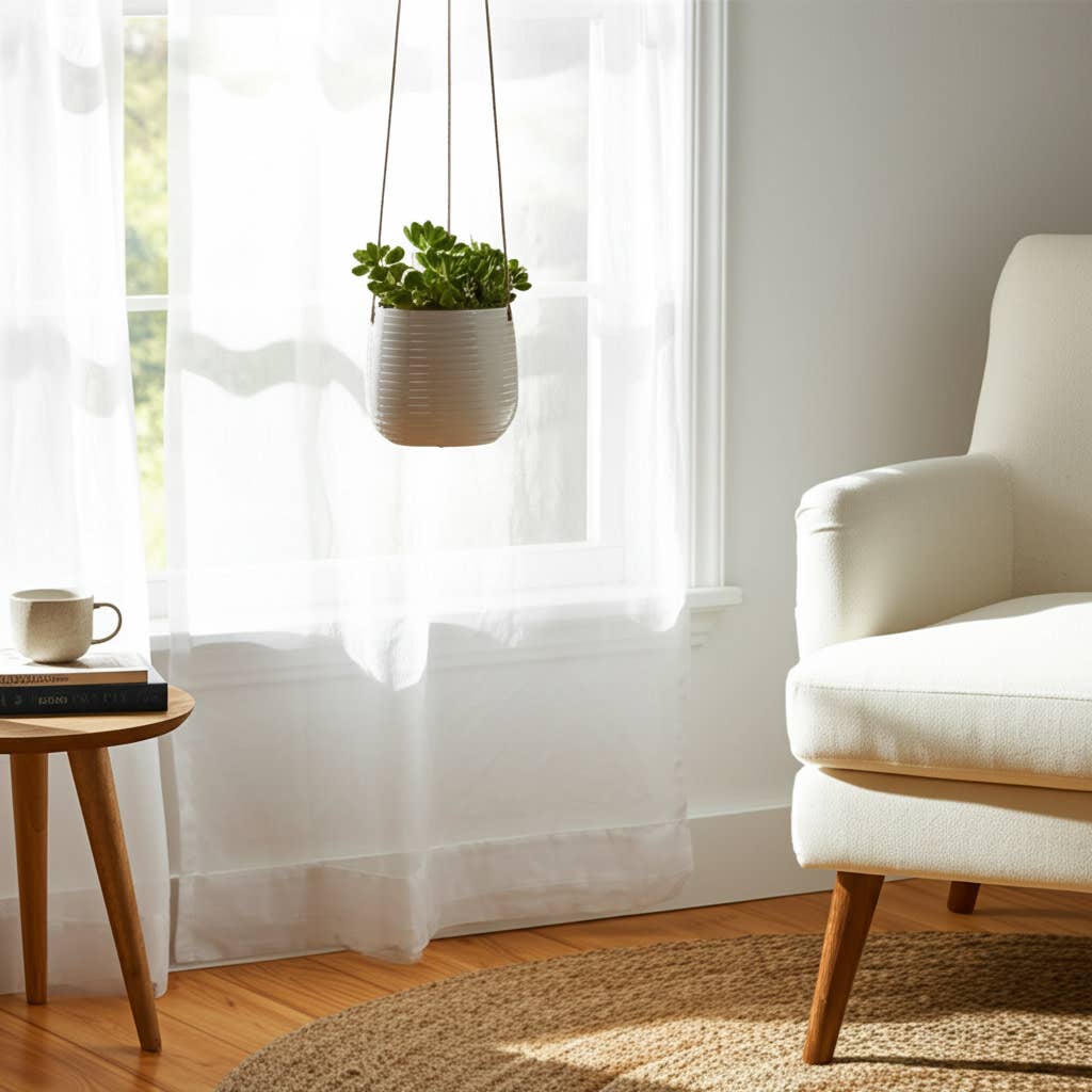 Ceramic Rope Hanging Planter