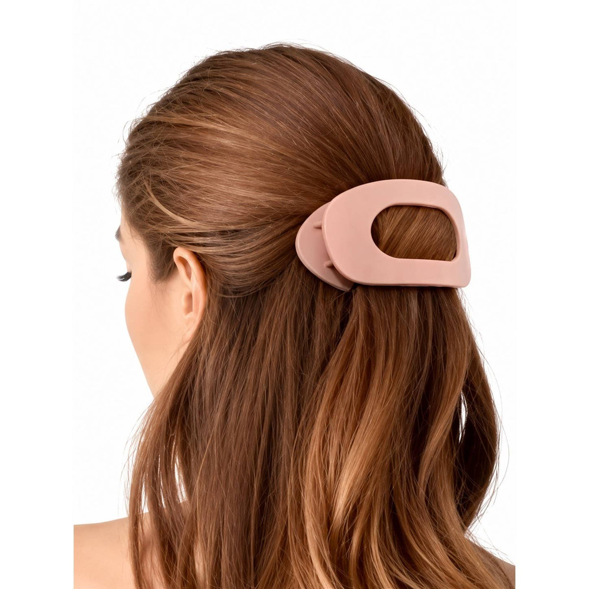 12 Colors of Oval Shape Flat Hair Claw