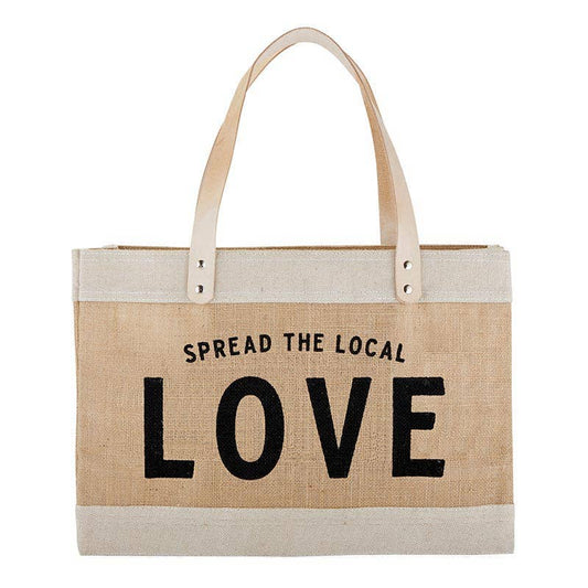 Large Natural Market Tote - Spread the Local Love