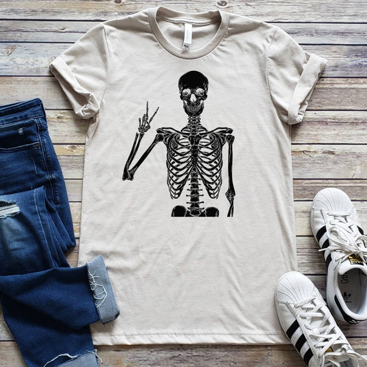 Skeleton Peace Sign Tee