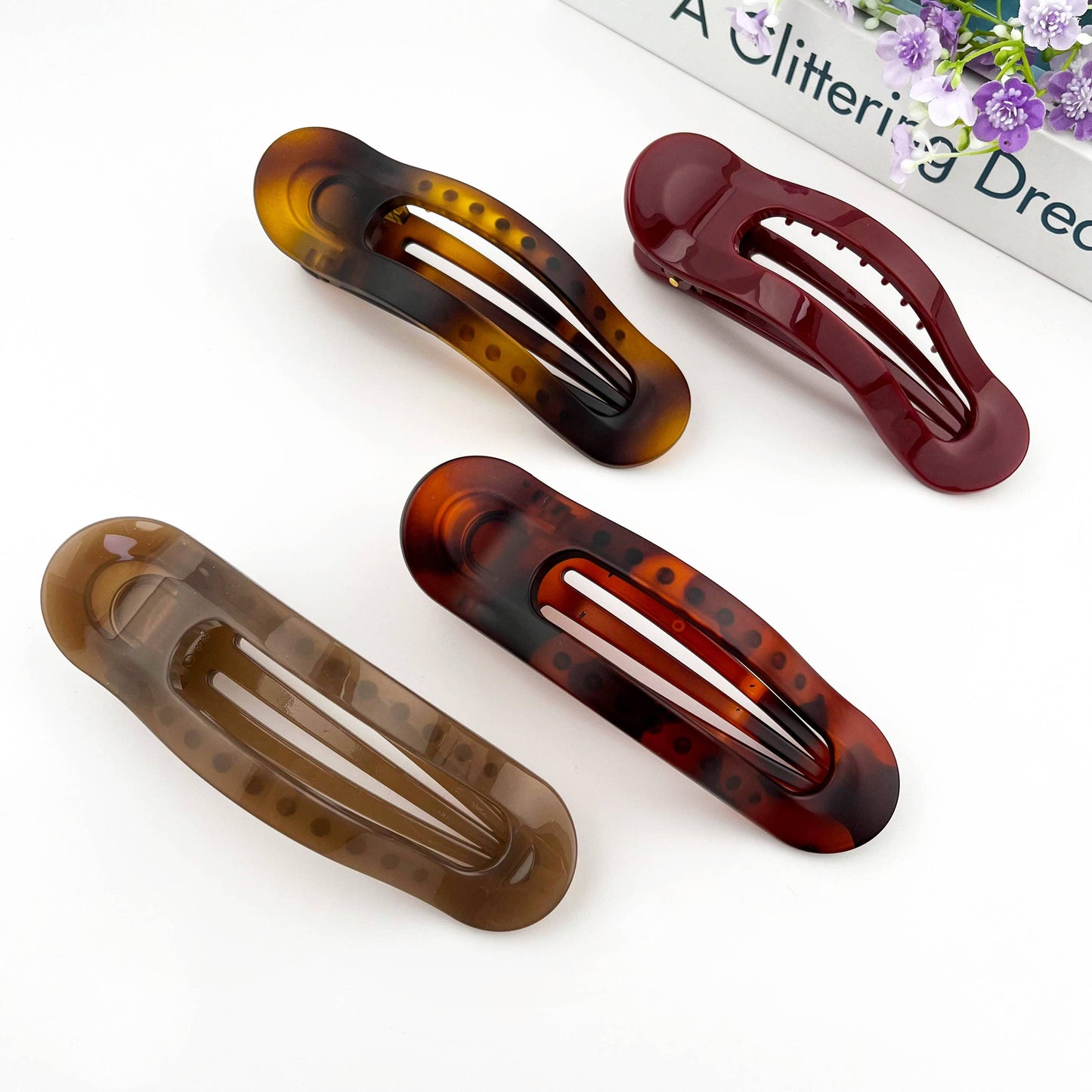 Classic Flat Rectangle Hair Clips