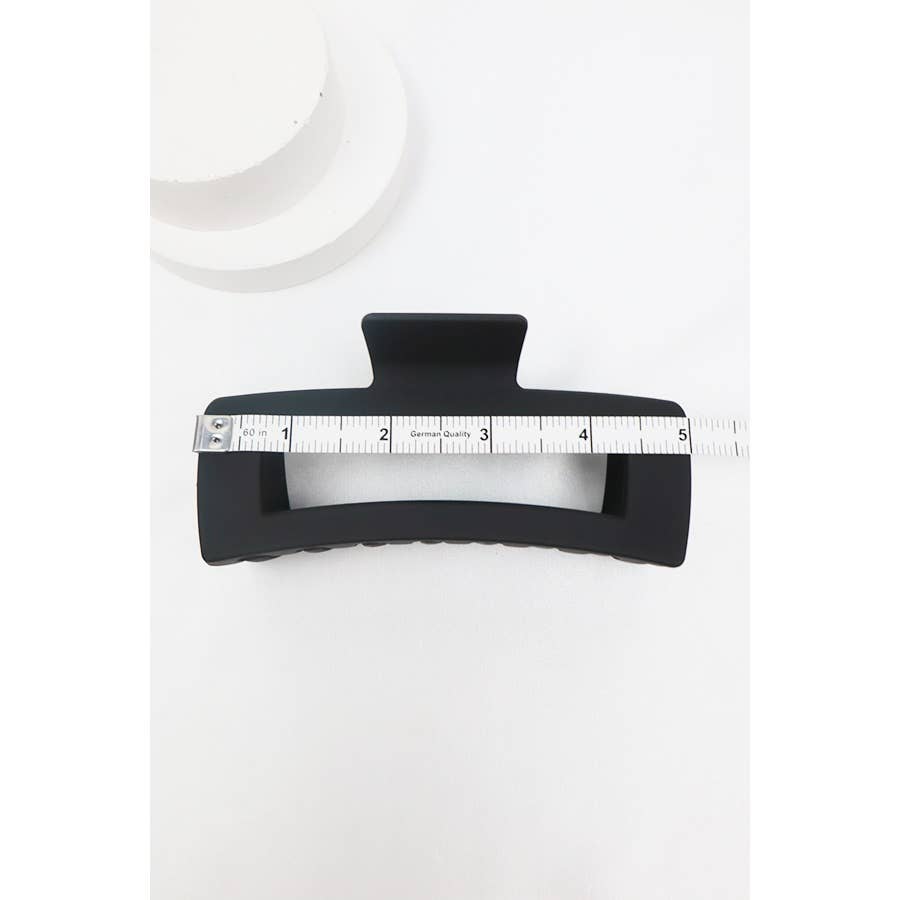 Black Jumbo Cut Out Rectangle Hair Claw