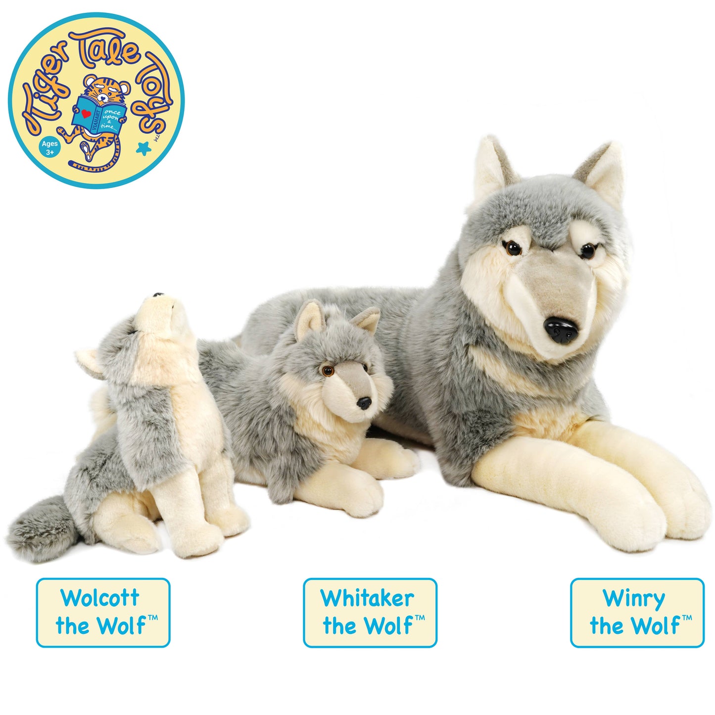 Whitaker The Wolf | 15 Inch Stuffed Animal Plush