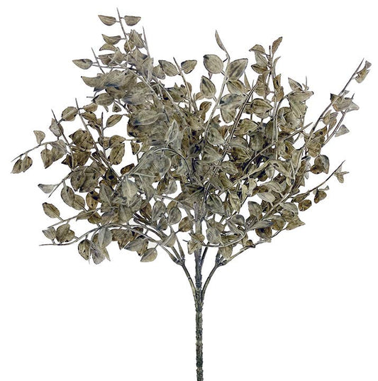 Artificial Khaki Green Tea Leaf Bush - 14"