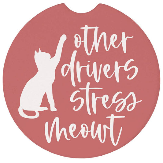 Stress Meowt - Car Coasters
