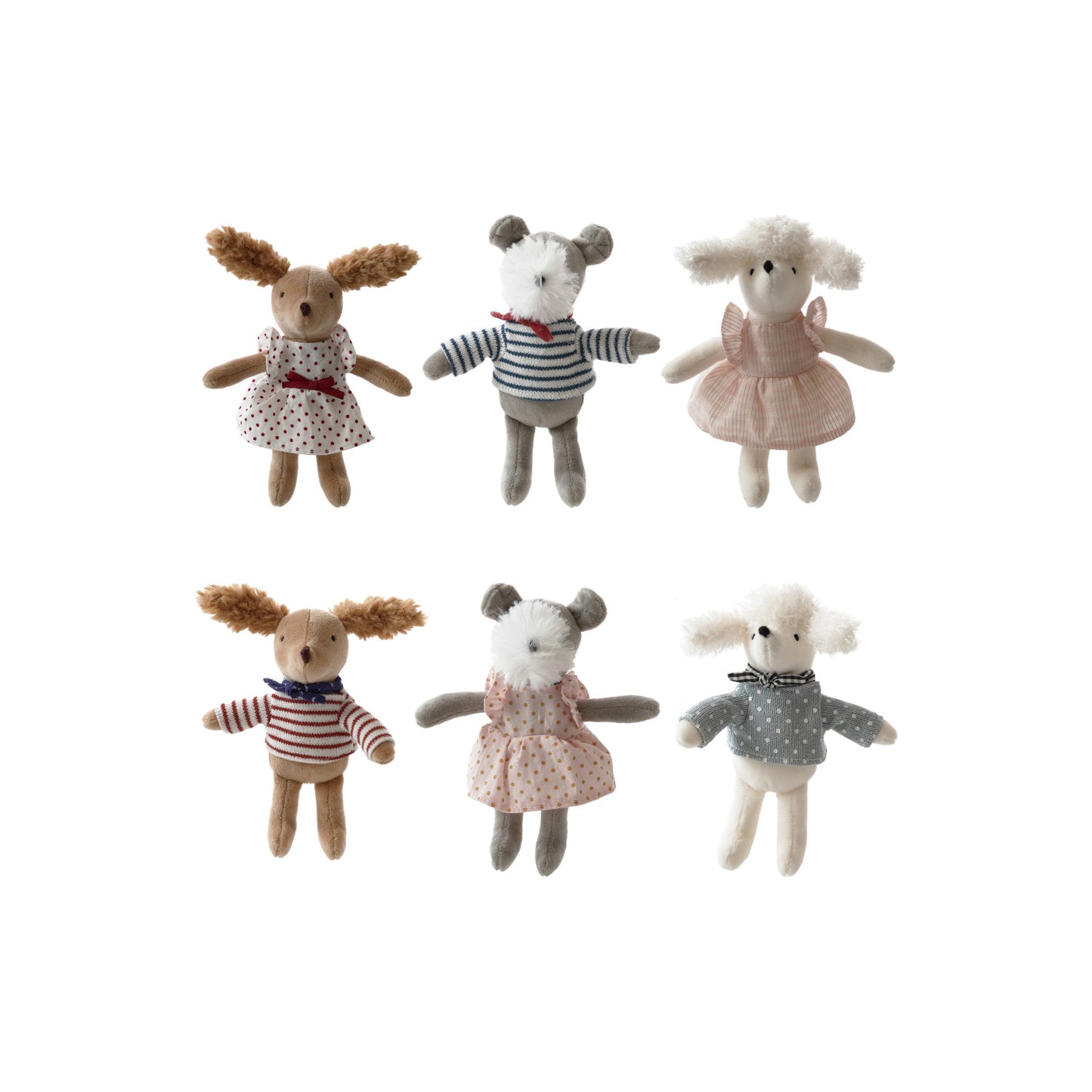 Plush Dog in Clothes, 6 Styles