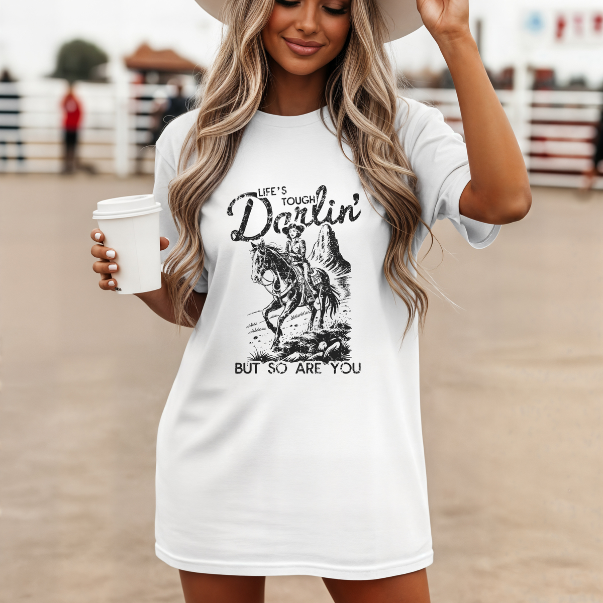 Life's Tough Darlin Western Graphic Tee | Vintage Cowgirl