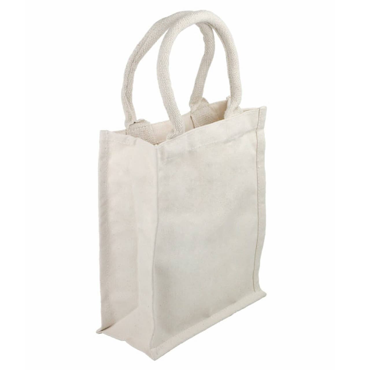 Unimprinted Blank Cotton Canvas Tote Bag Cushion Handles