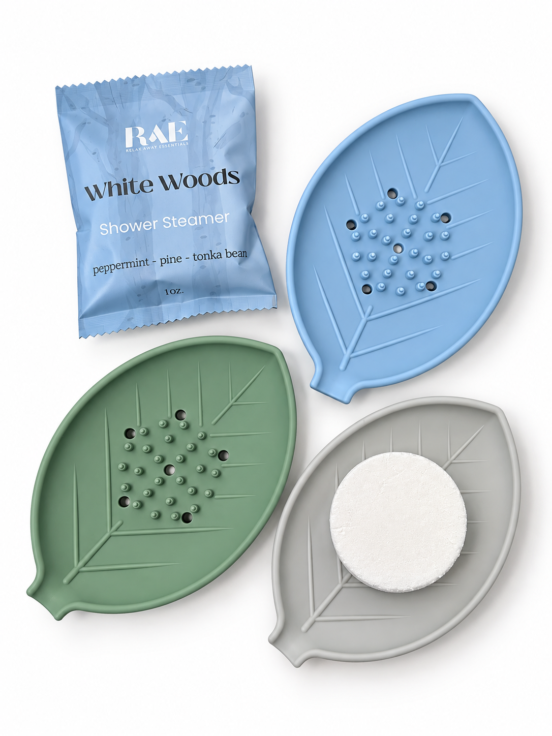 Shower Steamer Tray - Leaf Silicone Tray