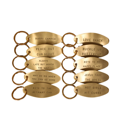Brass Hotel Style Keychain
