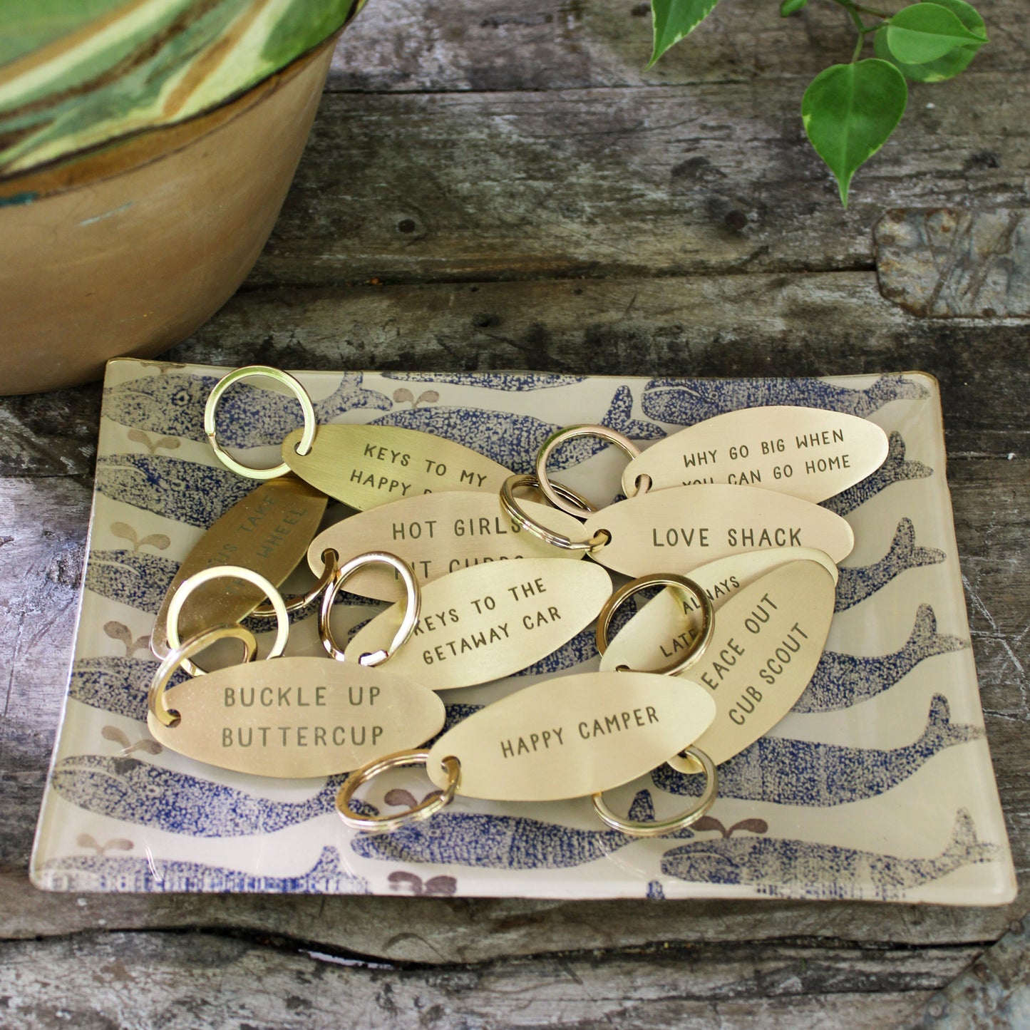 Brass Hotel Style Keychain