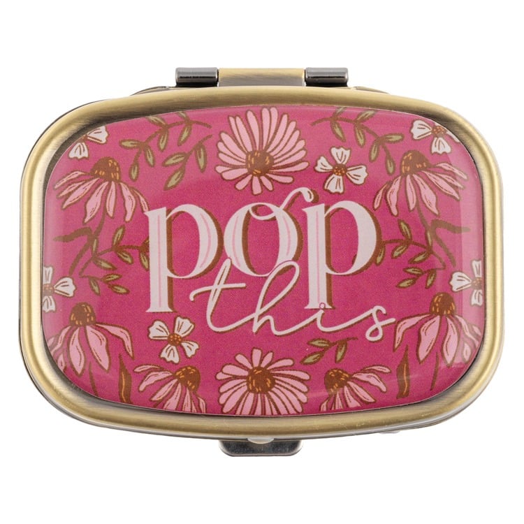SMALL METAL PILL CASE  POP THIS (F25)