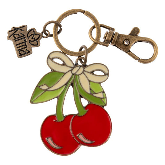 ENAMEL KEYCHAIN  CHERRIES (S25)