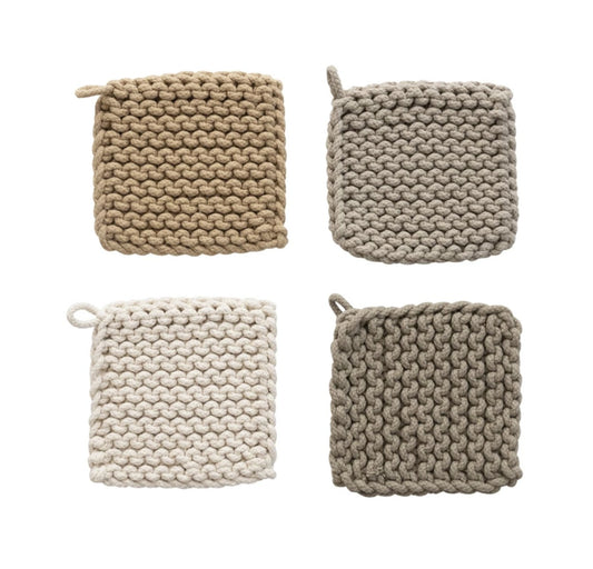 Cotton Crocheted Pot Holder