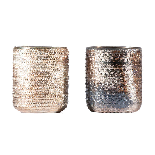 Embossed Glass Tealight/Votive Holder, 2 Styles