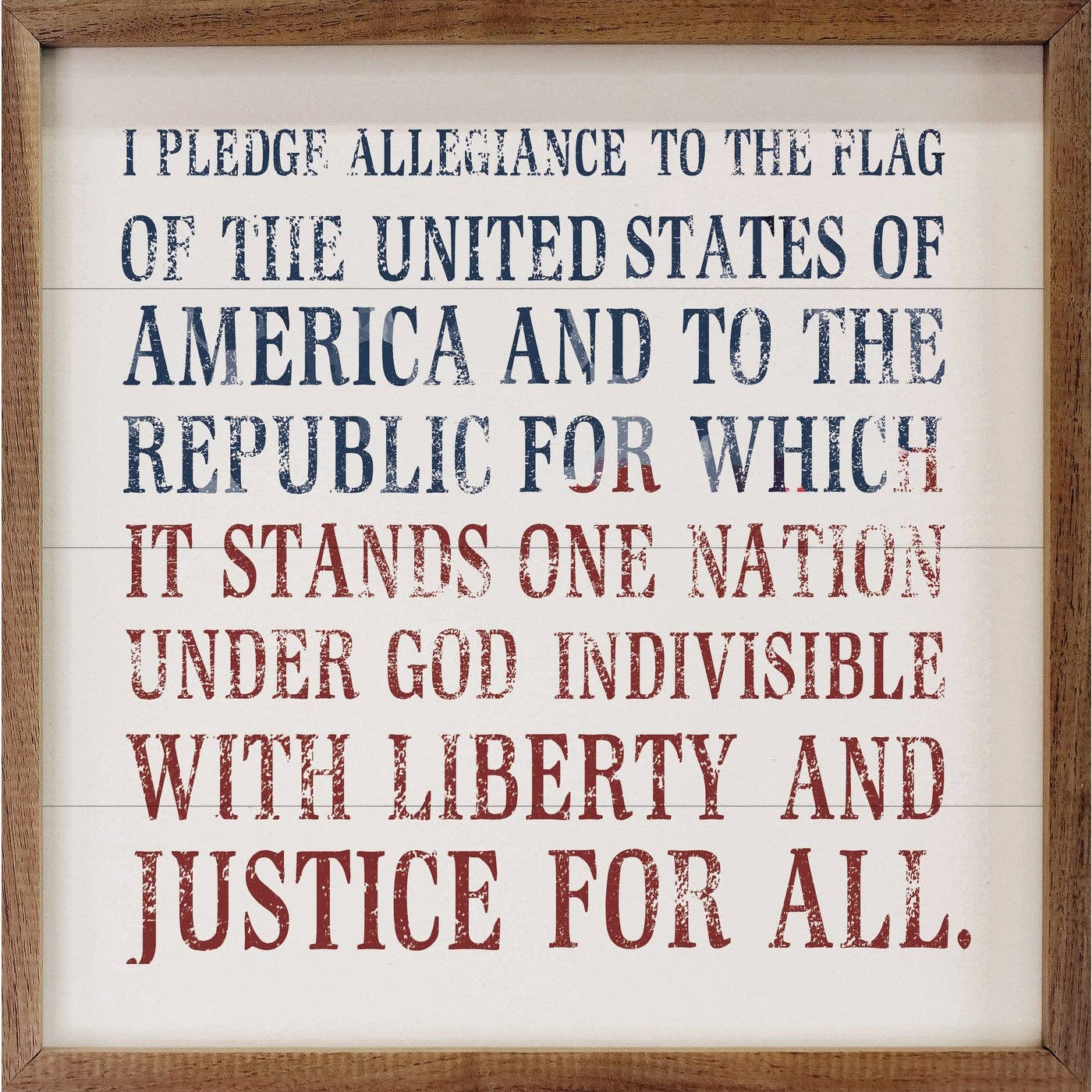 Pledge Allegiance Blue And Red White