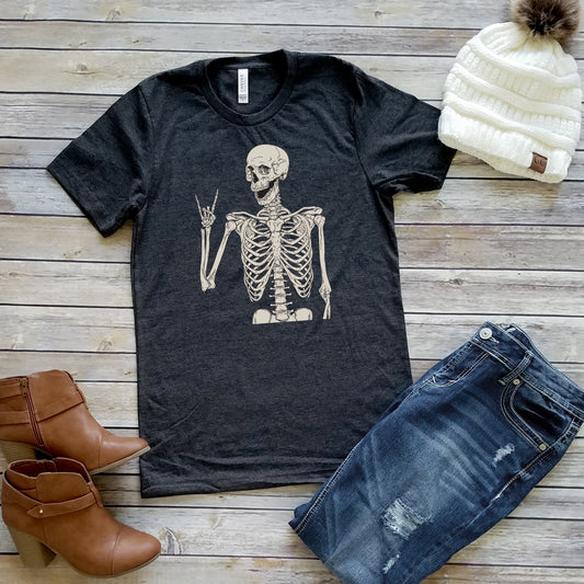 Rock-n-Roll Skeleton Unisex Tshirt