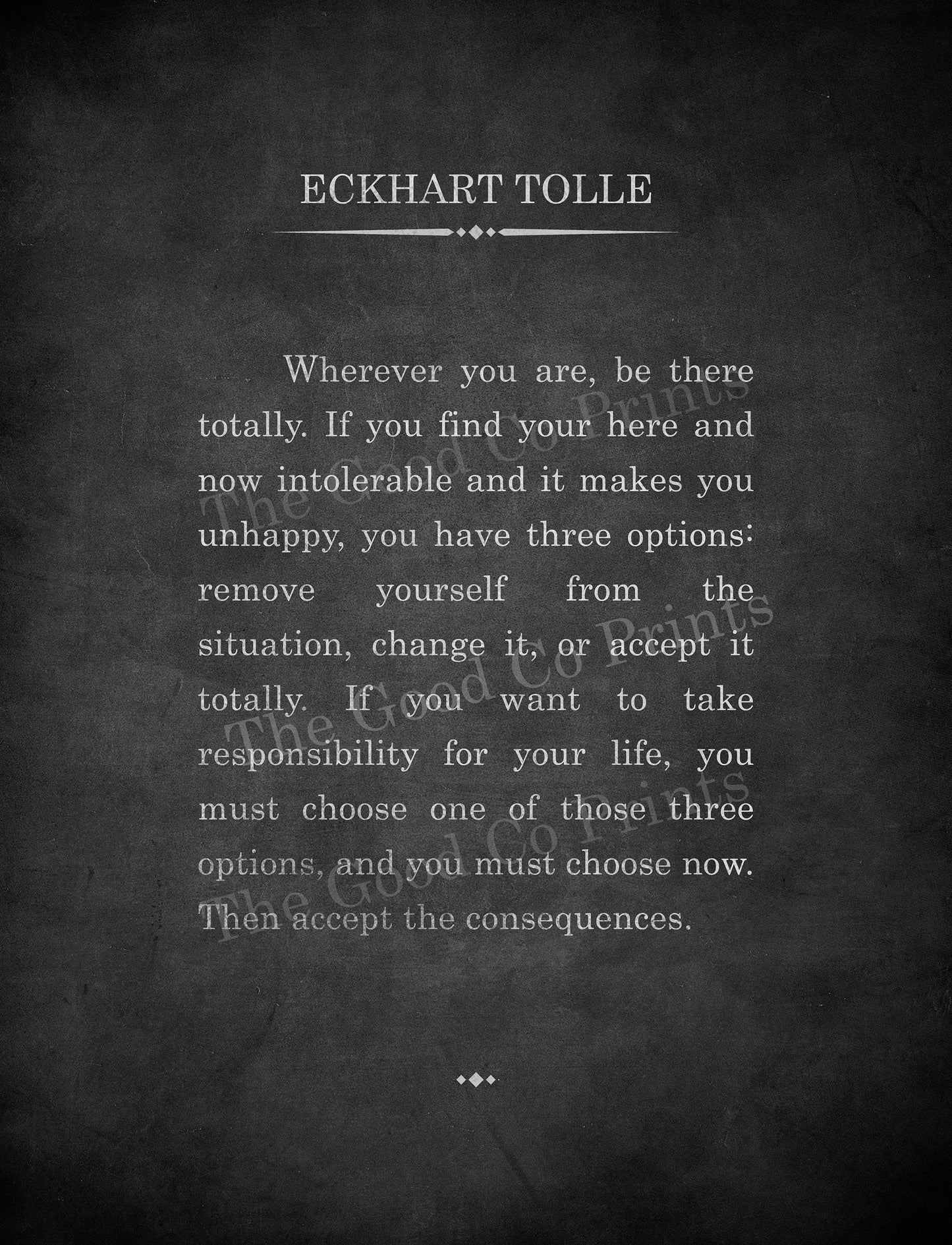 Ekhart Tolle Quote Art Print Inspirational Quote