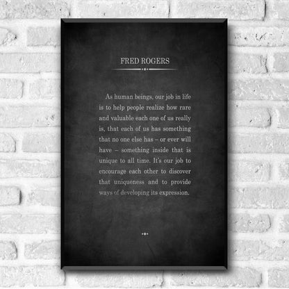 Fred Rogers Quote Art Print Inspirational Quote