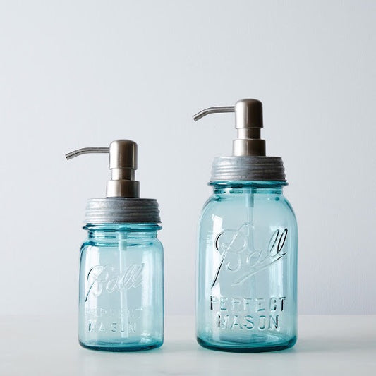 Mason Jar Soap Dispenser - Vintage Blue