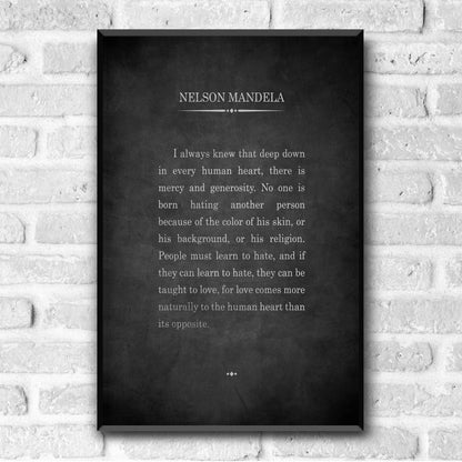 Nelson Mandela Print Inspirational Quote