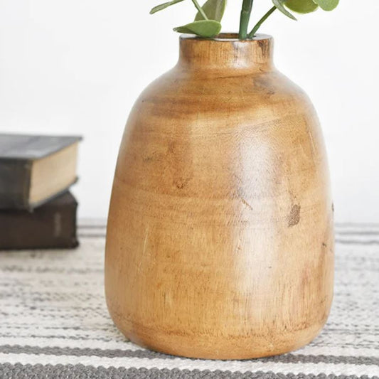 Curved Wood Vase