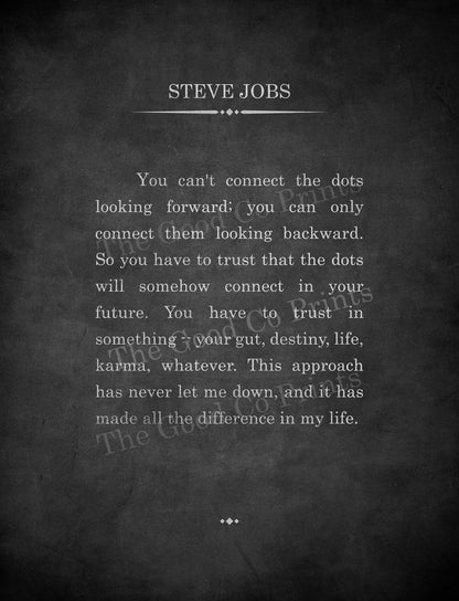 Steve Jobs Quote Art Print Inspirational Quote