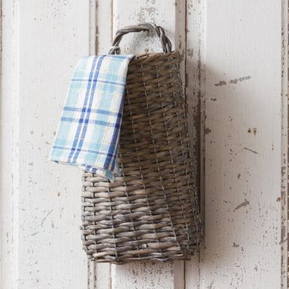 Whitewash Hanging Wall Basket