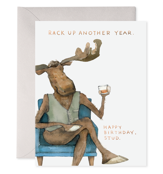 Harvey Moose Esq. | Stud Birthday Card for a Man