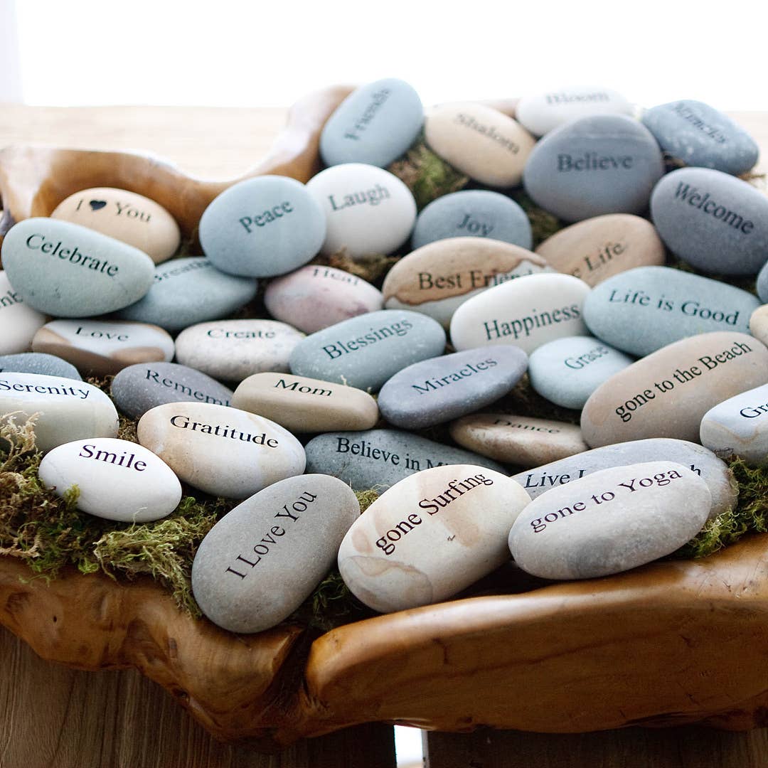 Miracle Pocket Stones - Engraved with Words & Symbols 1.5-2"