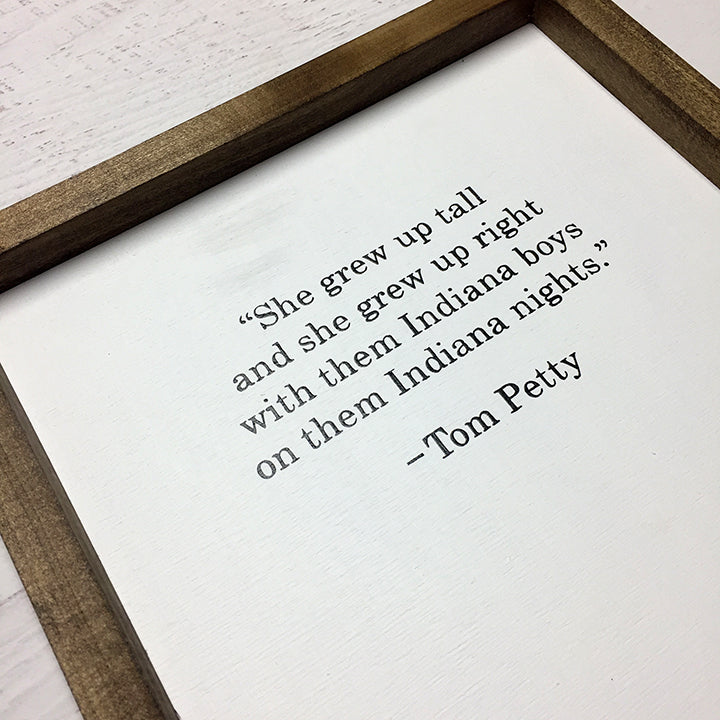 Tom Petty Lyrics Hand Painted Sign