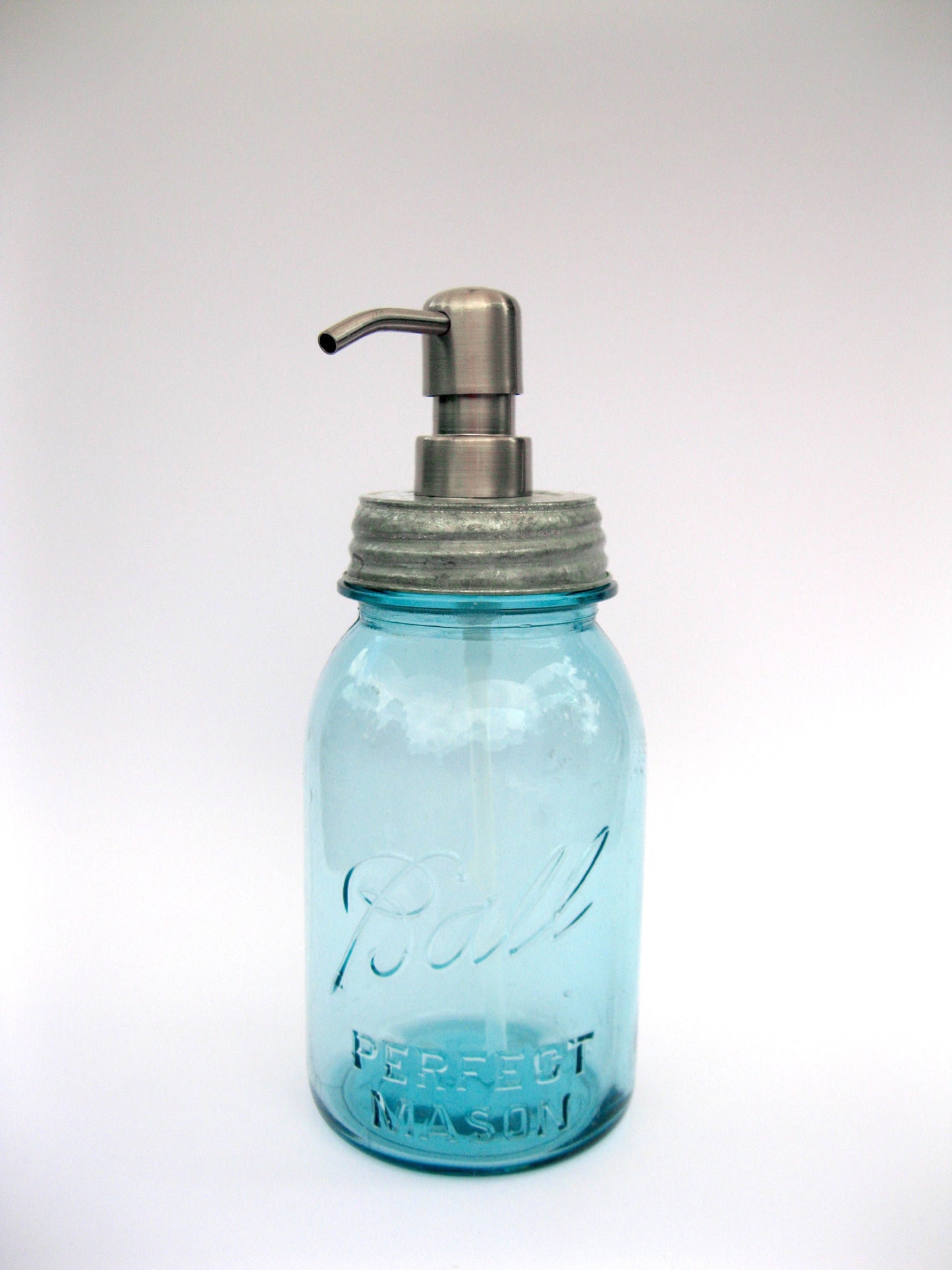 Mason Jar Soap Dispenser - Vintage Blue