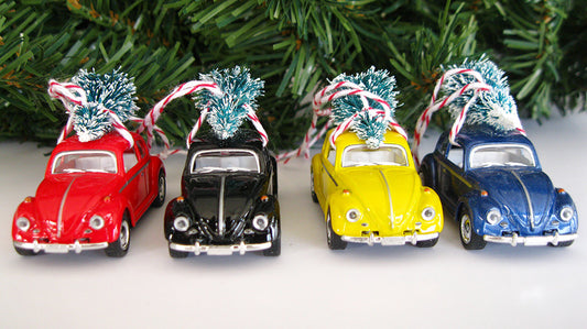 Bug Beetle Christmas Ornament with Tree on Top